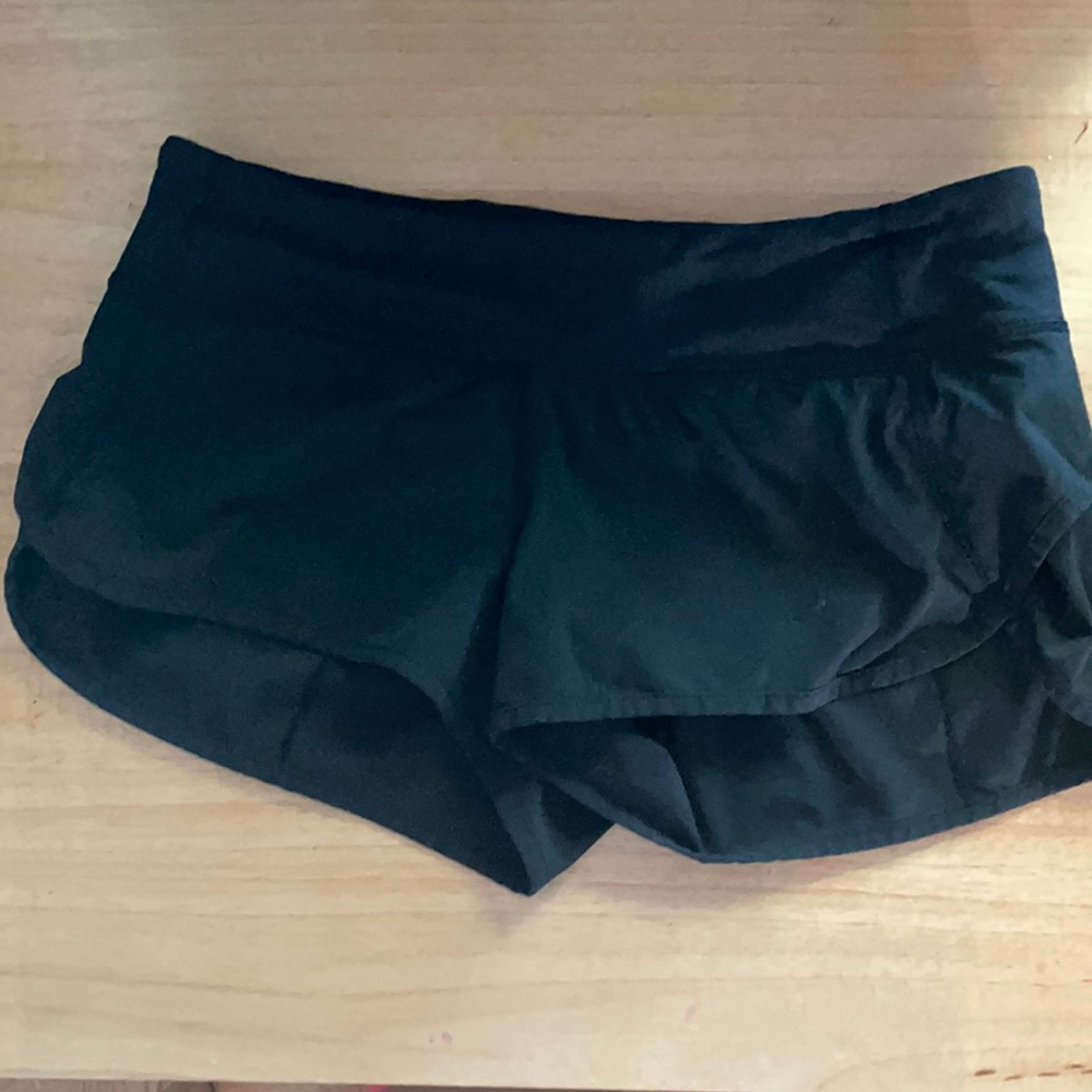 Black lululemon speed up shorts